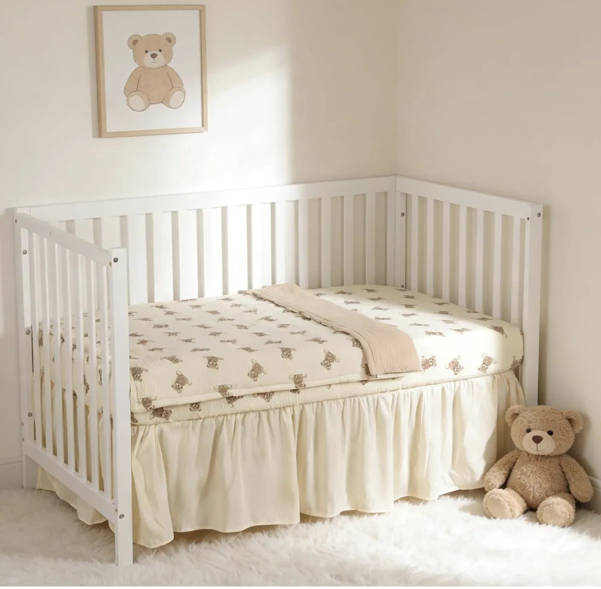Organic Cotton Muslin Baby Crib Bedding Set 3