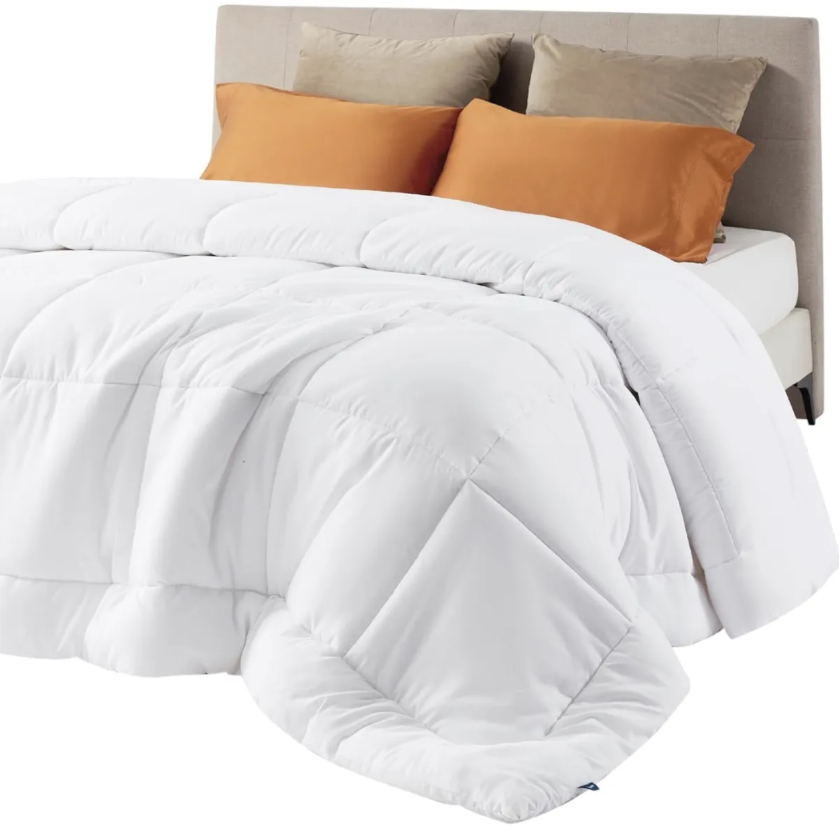 Comforter Duvet Insert - Quilted Comforters Queen Size, All Season Duvet, GentleSoft Down Alternative Bedding Blanket, with 8 Tabs
