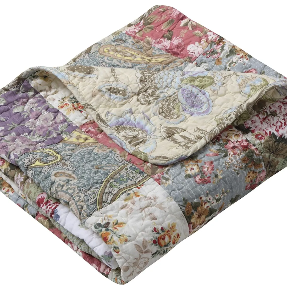 Greenland Home Blooming Prairie Quilted Patchwork Throw