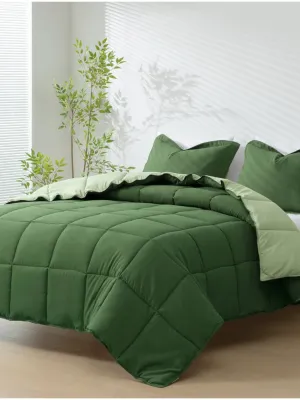 3pc Green Queen Size Comforter Set