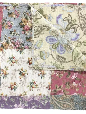 Greenland Home Blooming Prairie Quilted Patchwork Throw