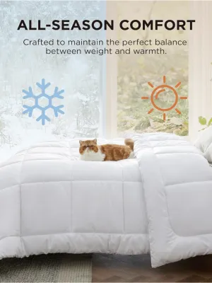 Comforter Duvet Insert - Quilted Comforters Queen Size, All Season Duvet, GentleSoft Down Alternative Bedding Blanket, with 8 Tabs
