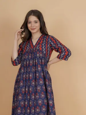 Purple floral dress