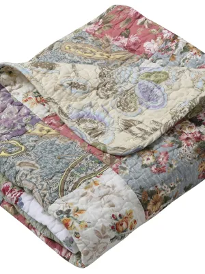 Greenland Home Blooming Prairie Quilted Patchwork Throw