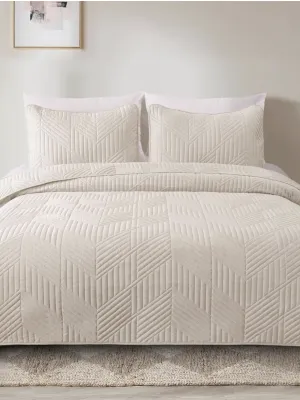 Exclusivo Mezcla Ultrasonic Full Queen Quilt Bedding Set