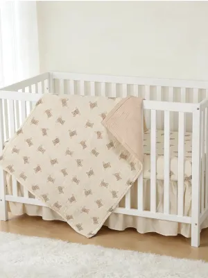 Organic Cotton Muslin Baby Crib Bedding Set 3